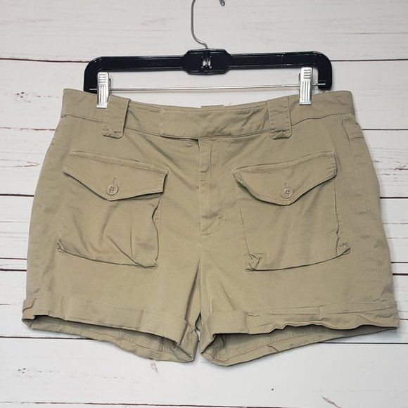 Vince Pants - Vince Khaki Cargo Cuff Shorts